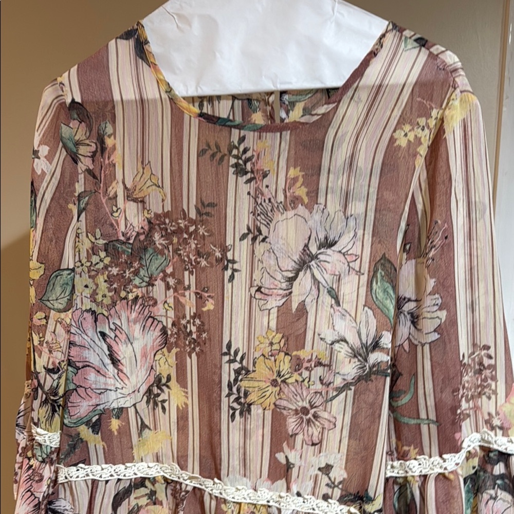 Melissa Paige Floral and Striped top